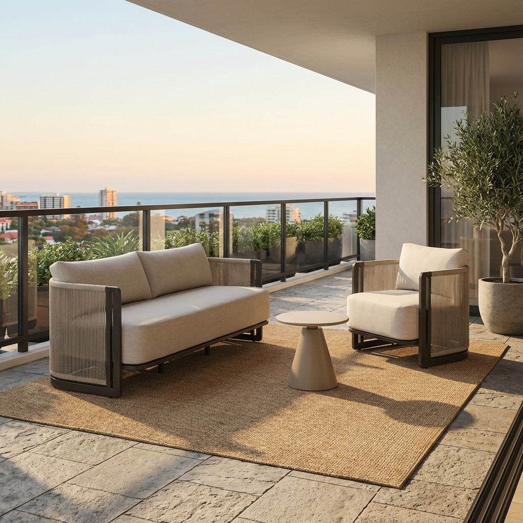 Outdoor 3 Seater Sofa in Weather-Resistant Fabric