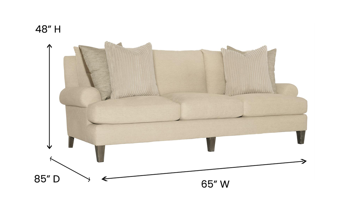 3-Seater Fabric Sofa with Contemporary Design