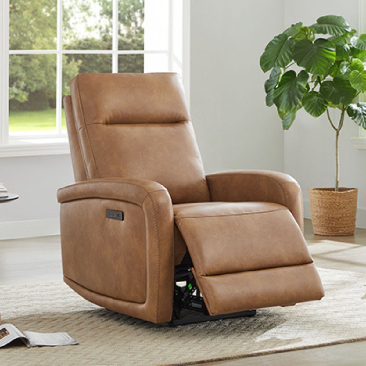 Wall Hugger Power Recliner with Adjustable Headrest