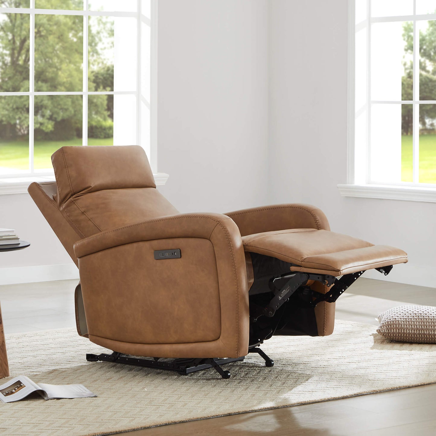 Wall Hugger Power Recliner with Adjustable Headrest