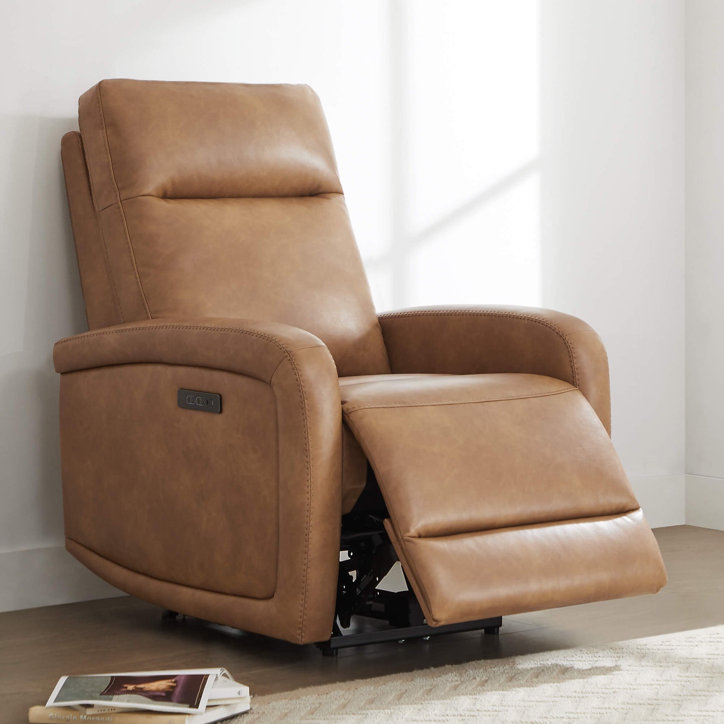 Wall Hugger Power Recliner with Adjustable Headrest