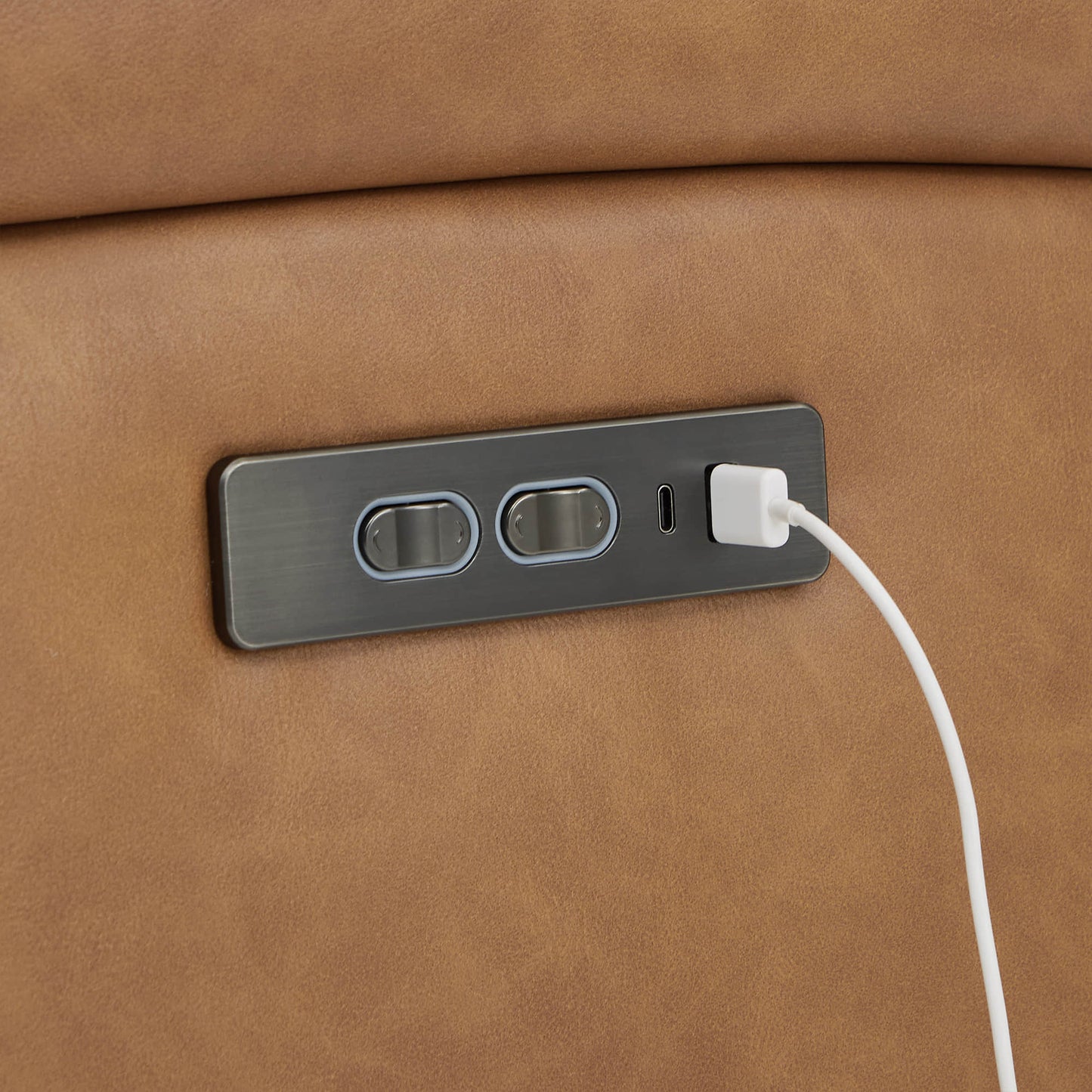 Wall Hugger Power Recliner with Adjustable Headrest