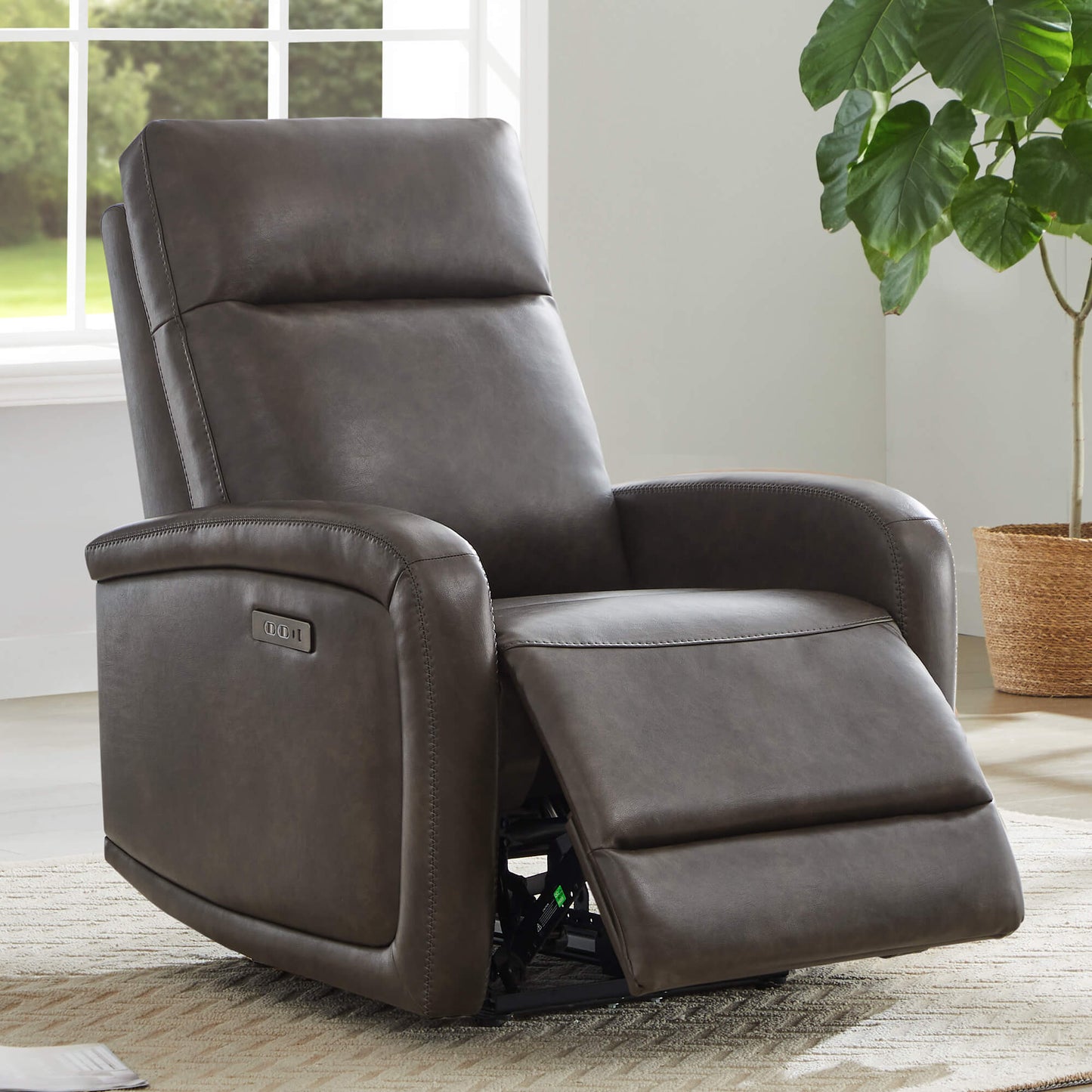 Wall Hugger Power Recliner with Adjustable Headrest