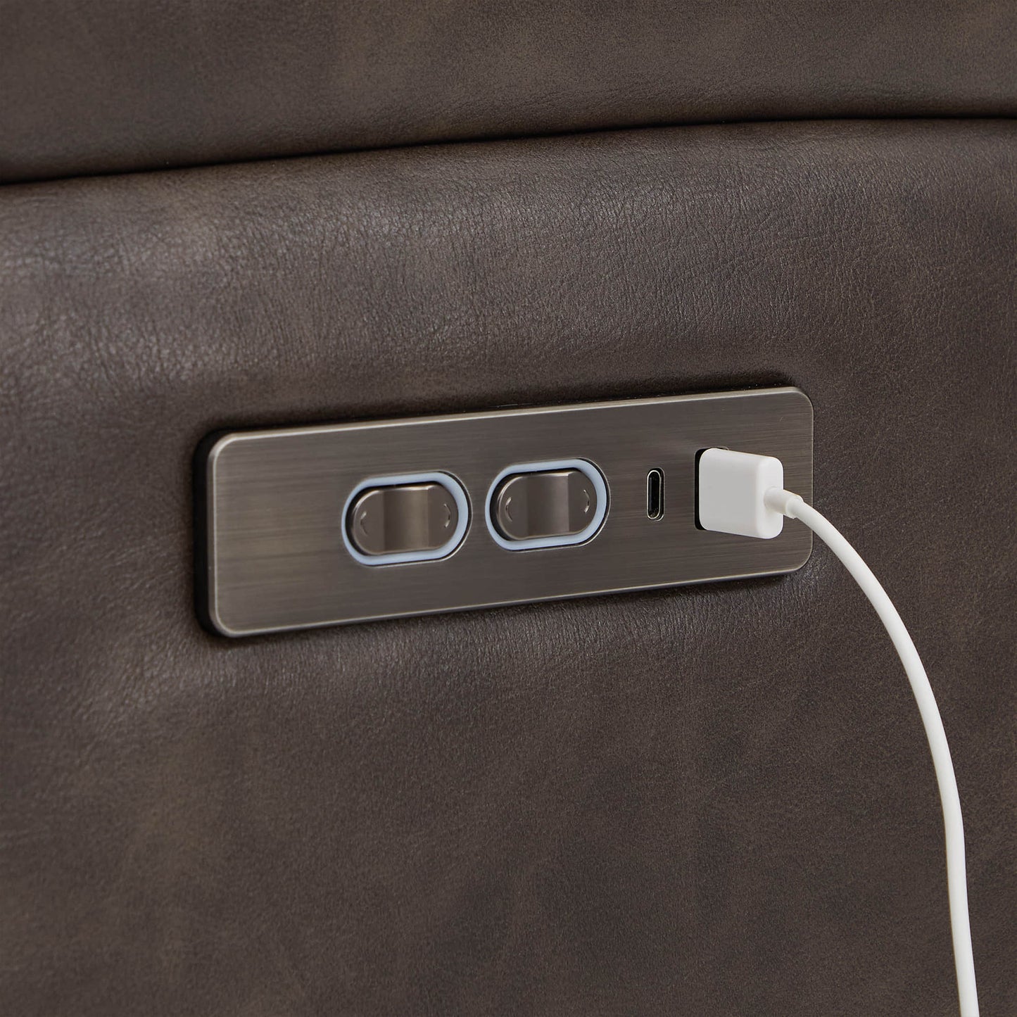 Wall Hugger Power Recliner with Adjustable Headrest