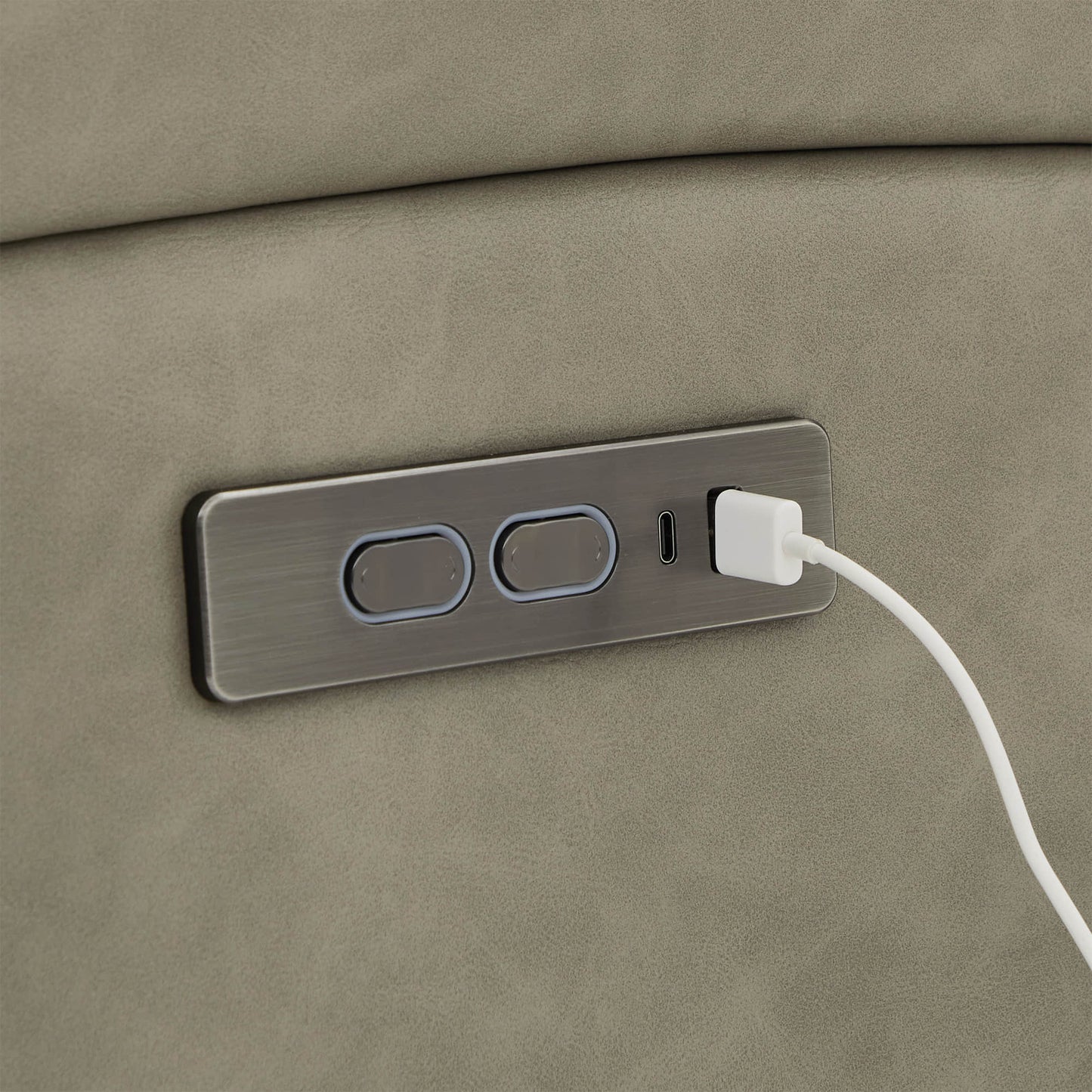 Wall Hugger Power Recliner with Adjustable Headrest