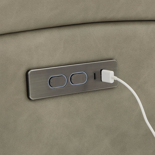 Wall Hugger Power Recliner with Adjustable Headrest