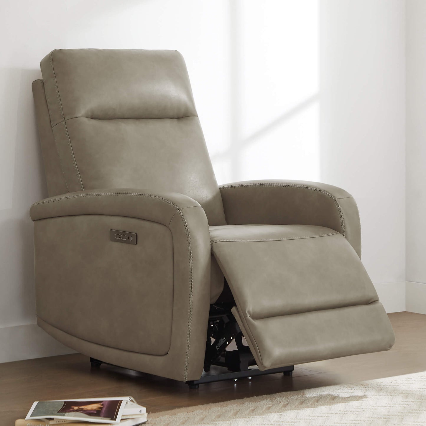 Wall Hugger Power Recliner with Adjustable Headrest