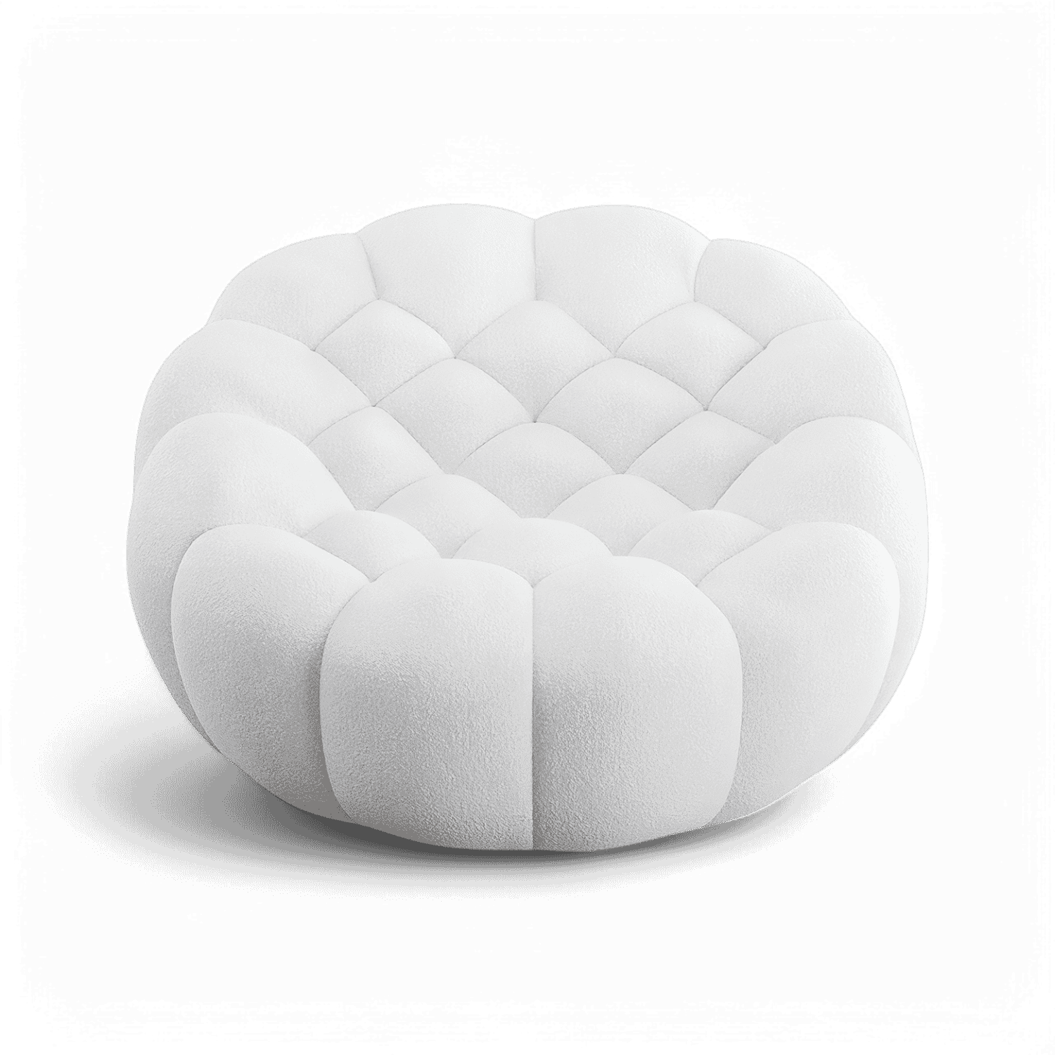 Lounge Chair in White with Contemporary Design