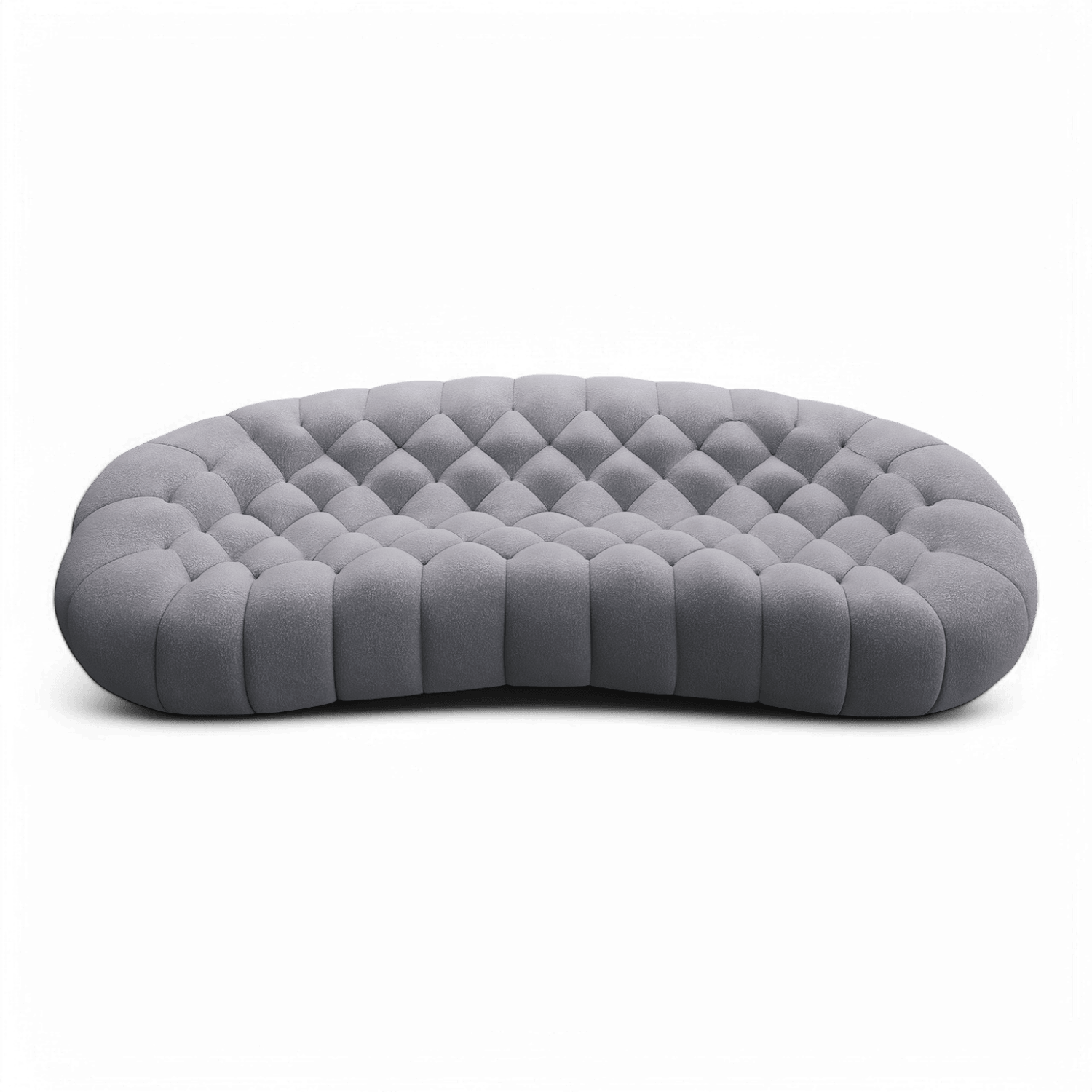 Three-Seater Sofa in Grey with Contemporary Design