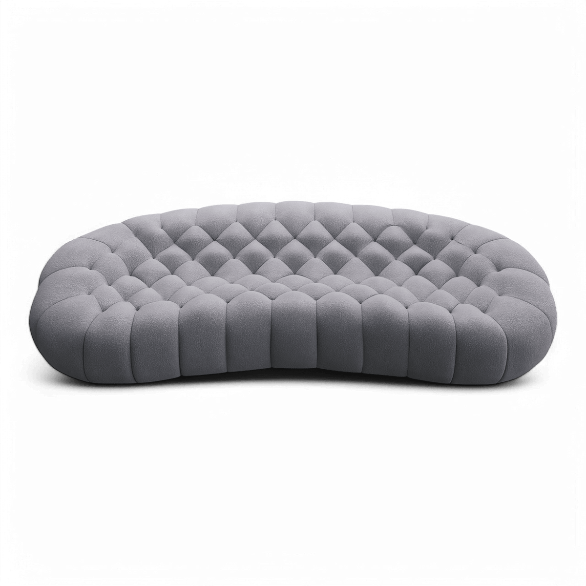 Three-Seater Sofa in Grey with Contemporary Design