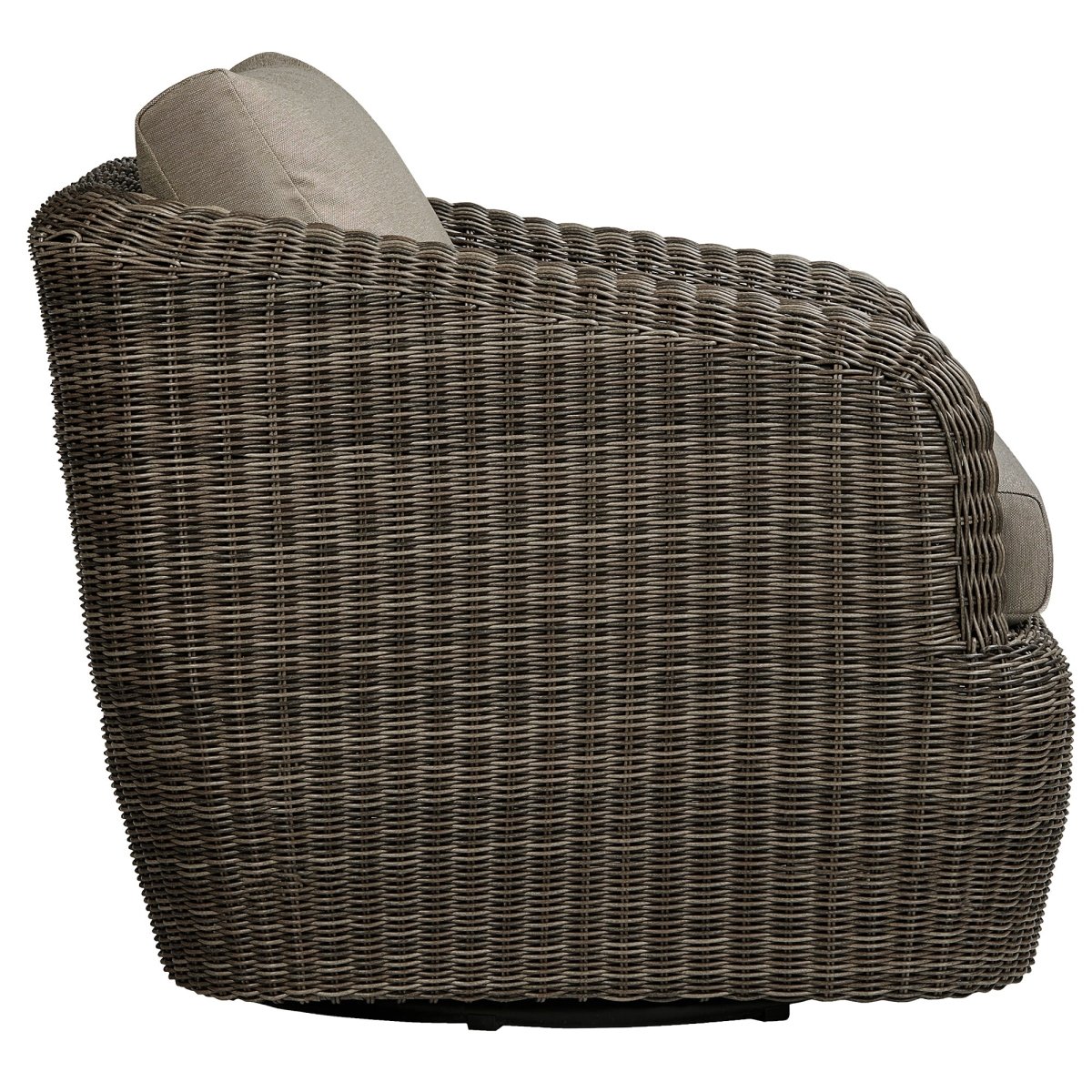 Wicker Outdoor Bistro Set with Curved Back Chairs