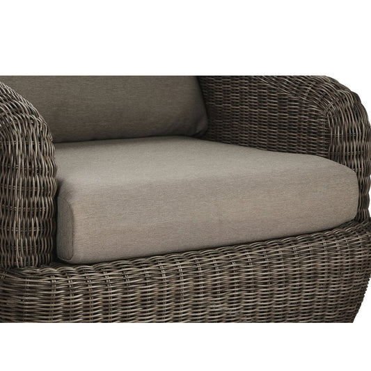 Wicker Outdoor Bistro Set with Curved Back Chairs
