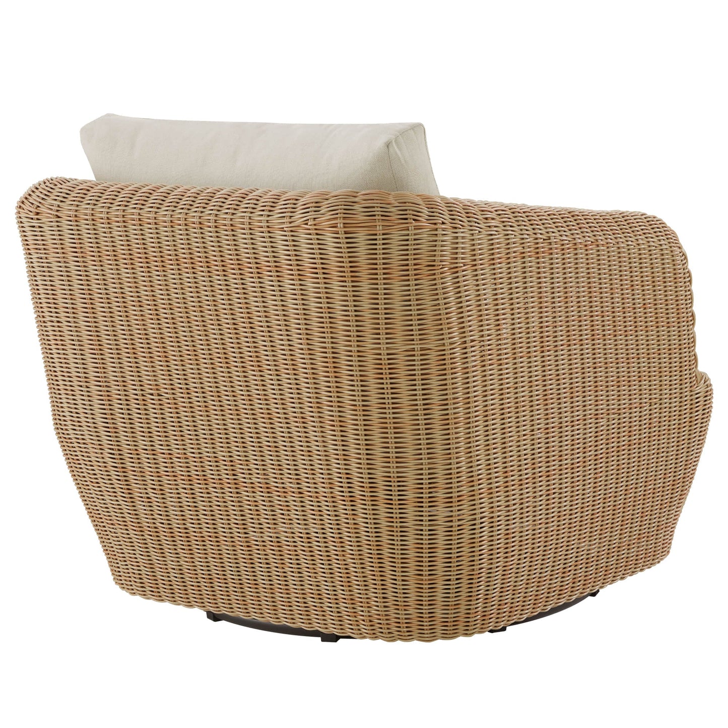 Wicker Outdoor Bistro Set with Curved Back Chairs