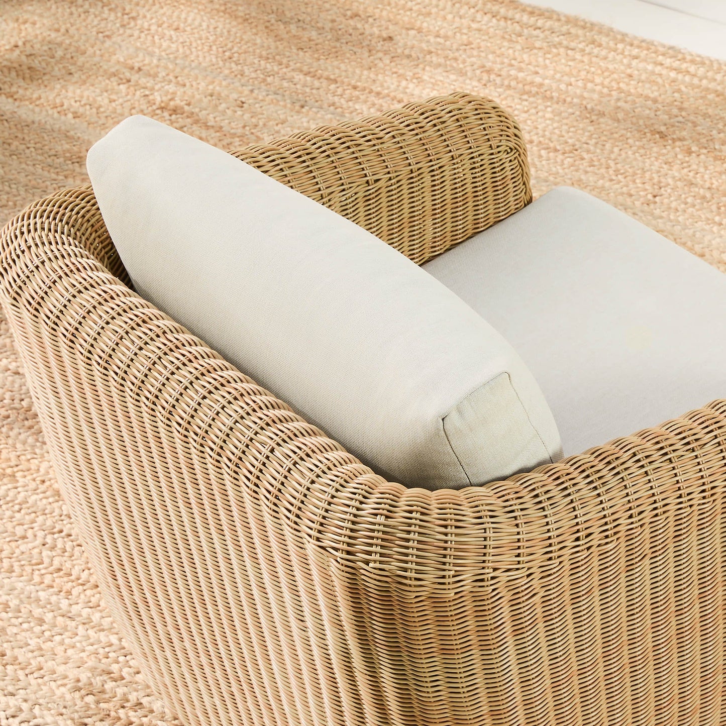 Wicker Outdoor Conversation Set with Cushioned Seating