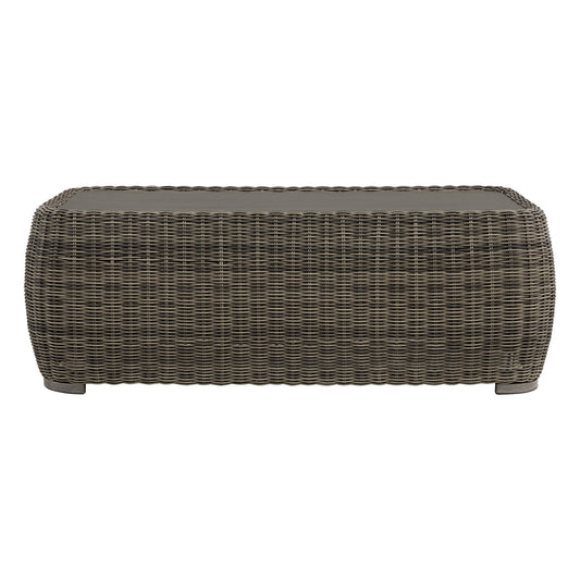 Wicker Outdoor Sofa Set with 5 Seats in Natural Finish