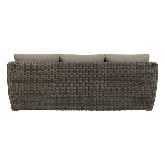 Wicker Outdoor Sofa Set with 5 Seats in Natural Finish