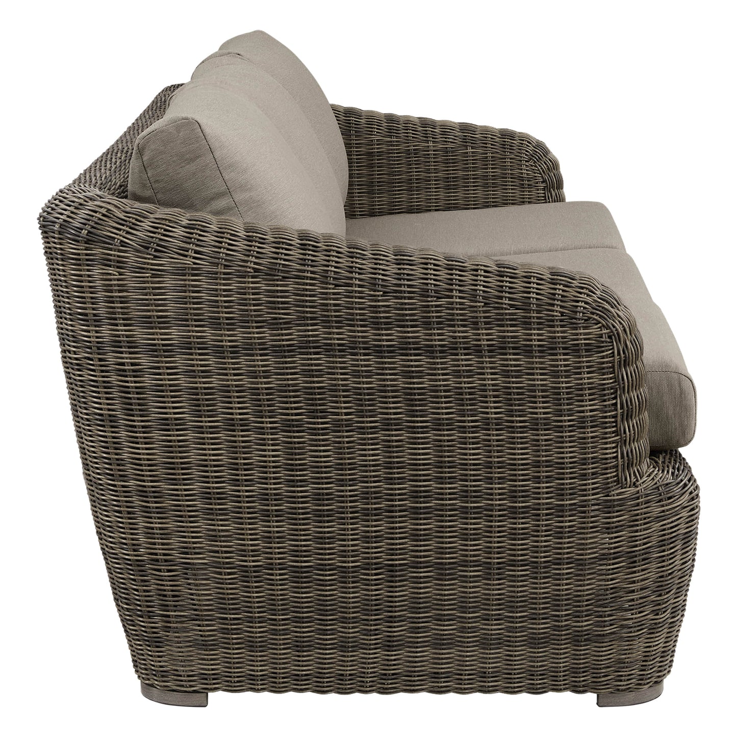 Wicker Outdoor Sofa Set with 5 Seats in Natural Finish