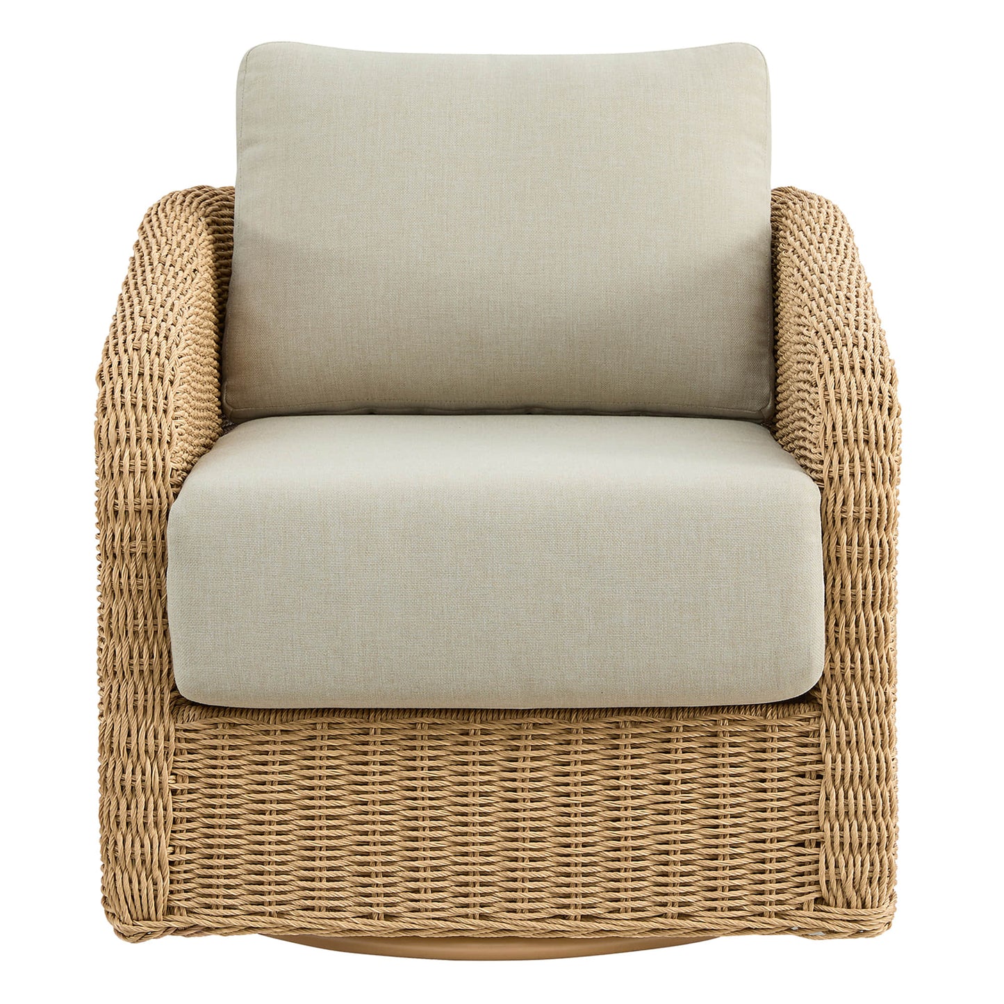Wicker Woven Outdoor Swivel Chair Set of 2