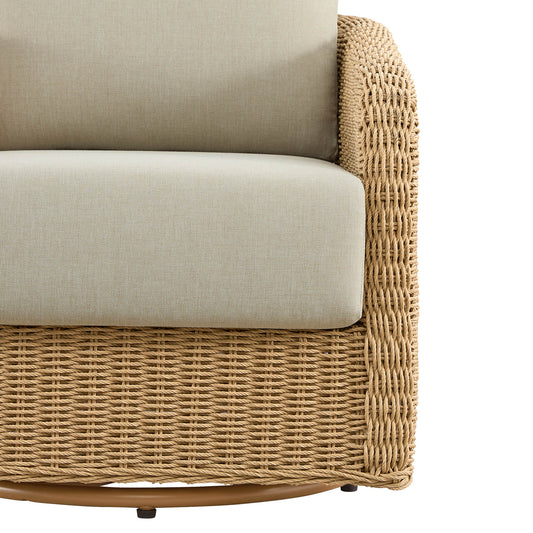 Wicker Woven Outdoor Swivel Chair Set of 2