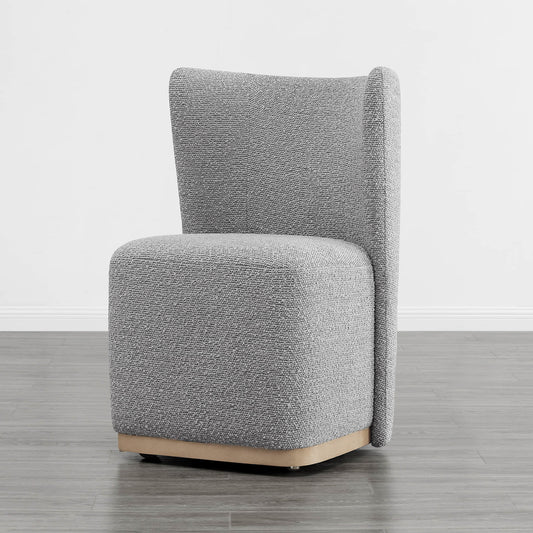 Wingback Dining Chair with Casters and Lilibet Design