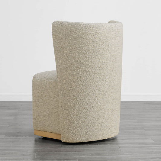 Wingback Dining Chair with Casters and Lilibet Design