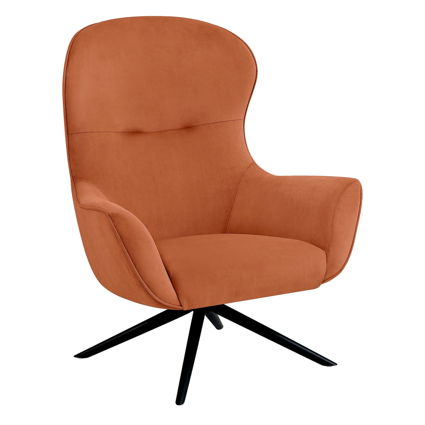 Wingback Reclining Chair with Ottoman in Classic Fabric