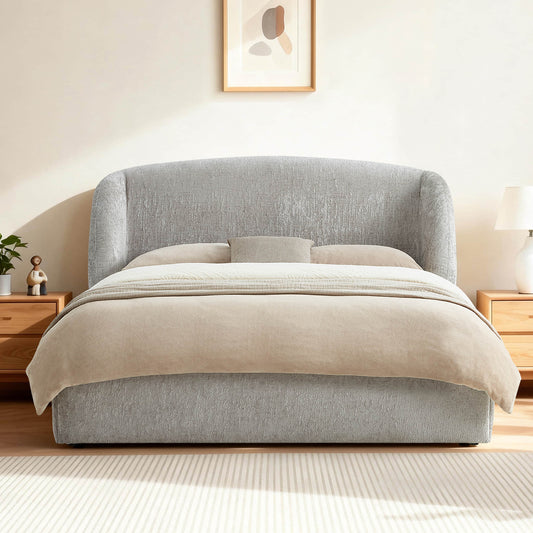 Wingback Upholstered Storage Bed with Tufted Detail