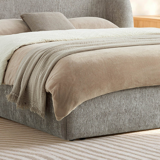 Wingback Upholstered Storage Bed with Tufted Detail