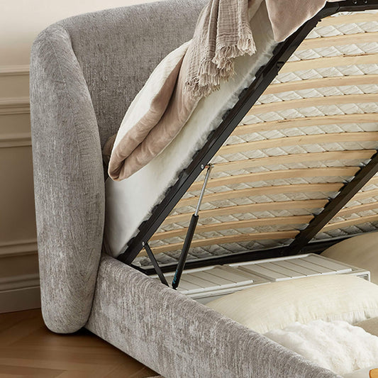 Wingback Upholstered Storage Bed with Tufted Detail