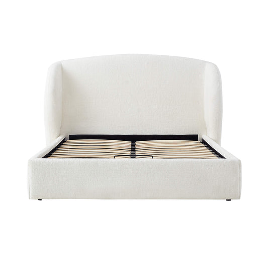 Wingback Upholstered Storage Bed with Tufted Detail
