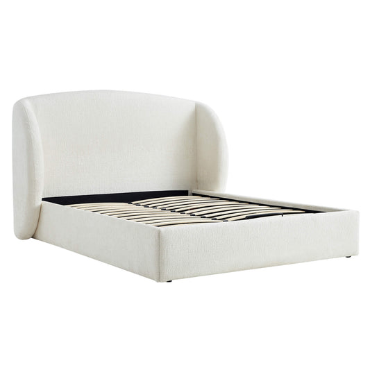 Wingback Upholstered Storage Bed with Tufted Detail