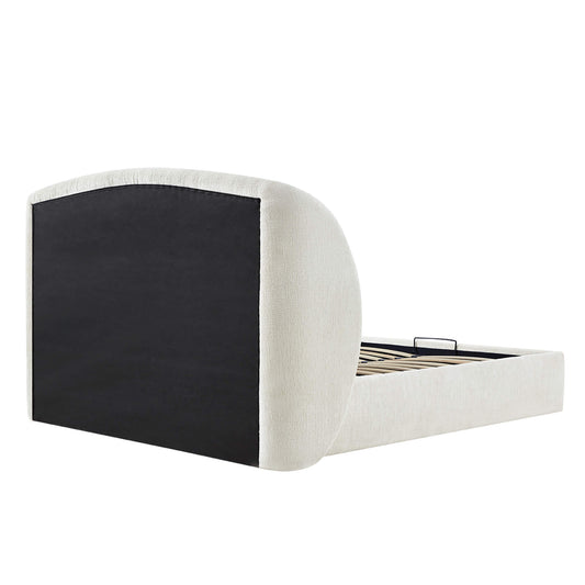Wingback Upholstered Storage Bed with Tufted Detail