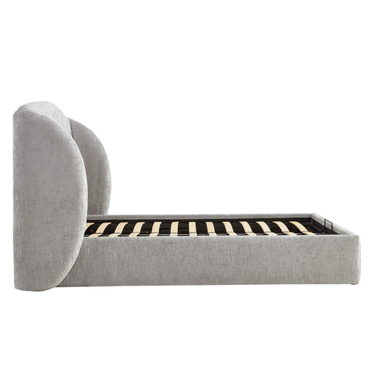 Wingback Upholstered Storage Bed with Tufted Detail