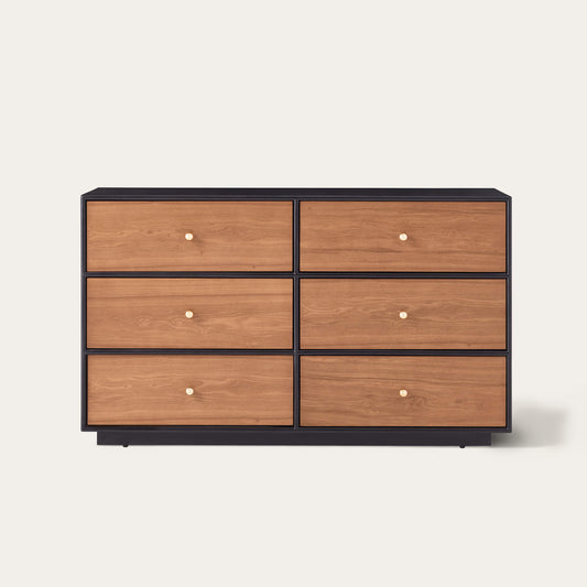 Wooden 6-Drawer Sideboard with 48-Inch Width