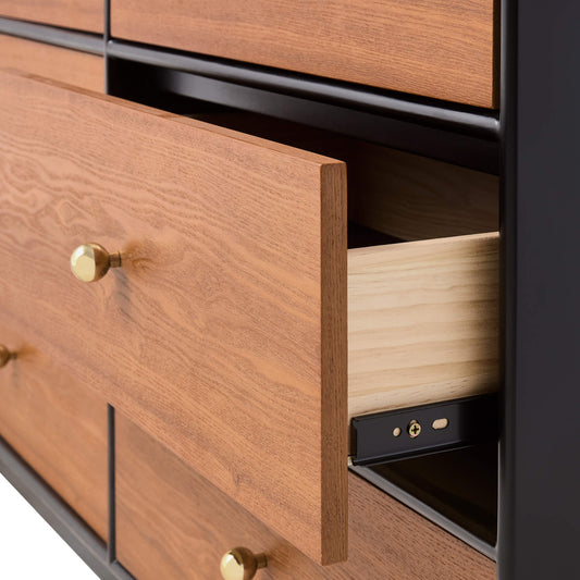 Wooden 6-Drawer Sideboard with 48-Inch Width