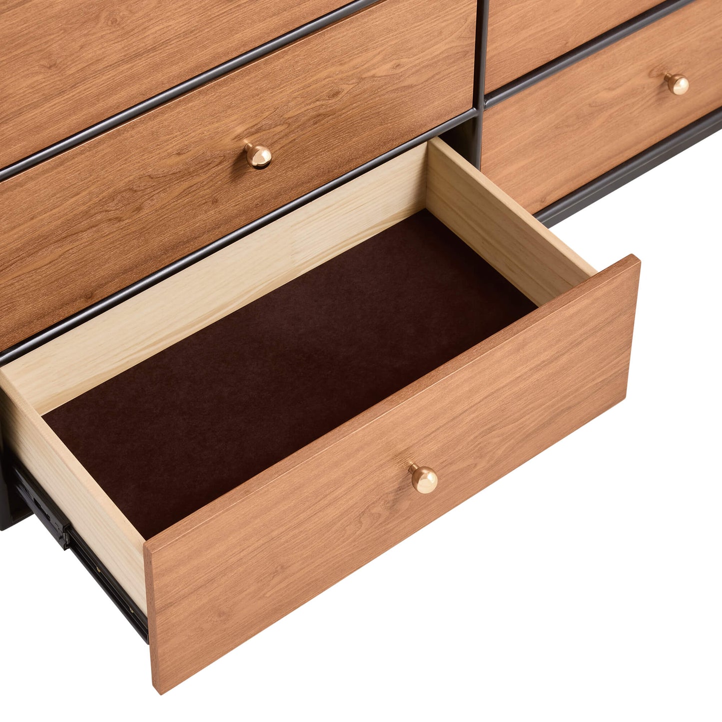 Wooden 6-Drawer Sideboard with 48-Inch Width