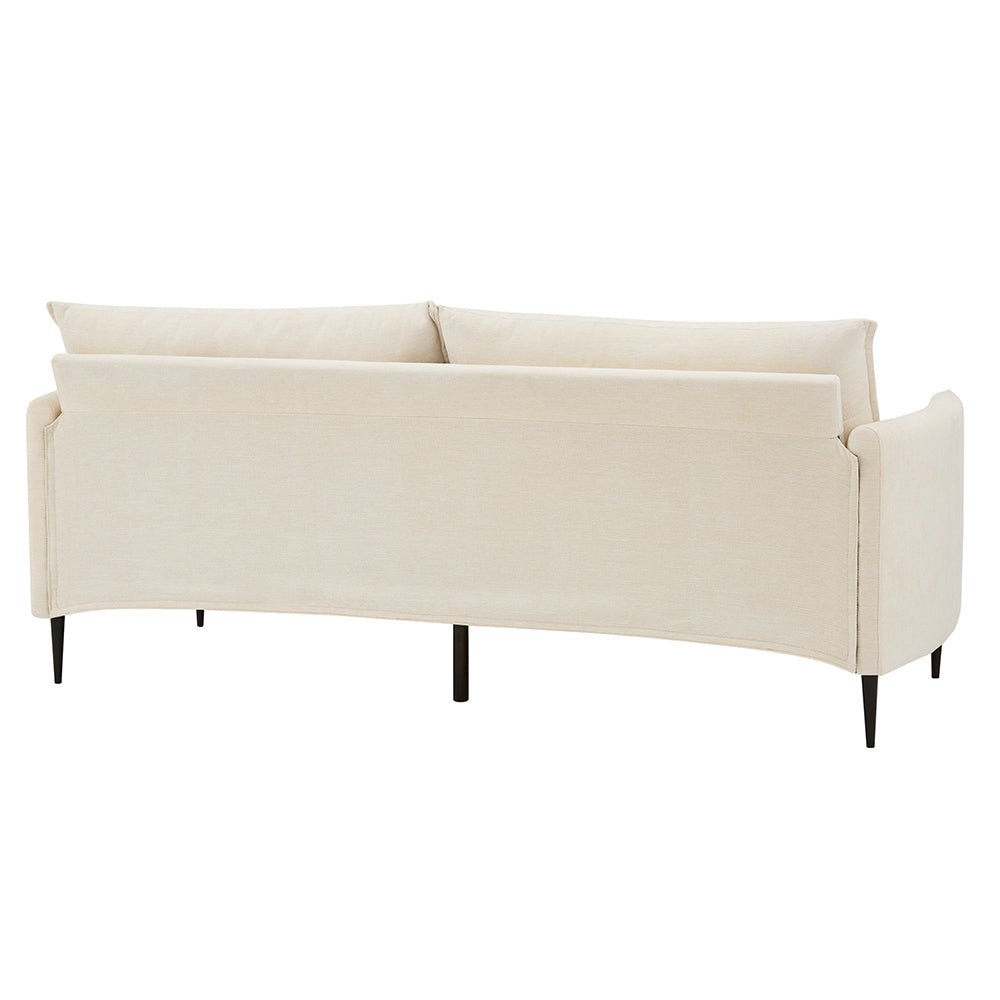 Woven Fabric Sofa in Bari Beige with Modern Silhouette