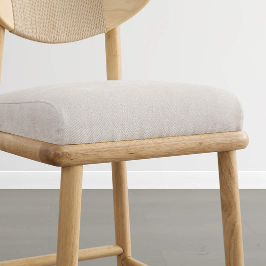 Woven Rope Counter Stool Set of 2 in Modern Design