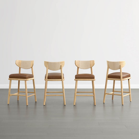 Woven Rope Counter Stool Set of 2 in Modern Design