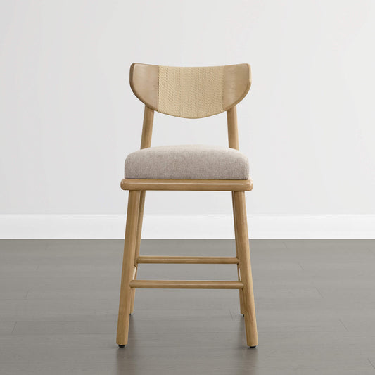 Woven Rope Counter Stool Set of 2 in Modern Design