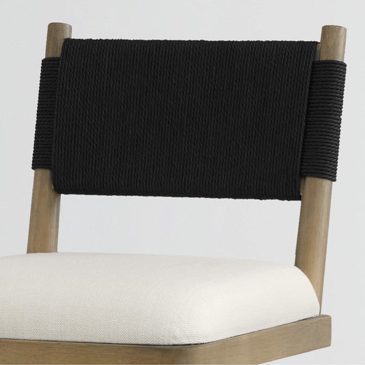 Woven Swivel Counter Stool with Arcadia Design