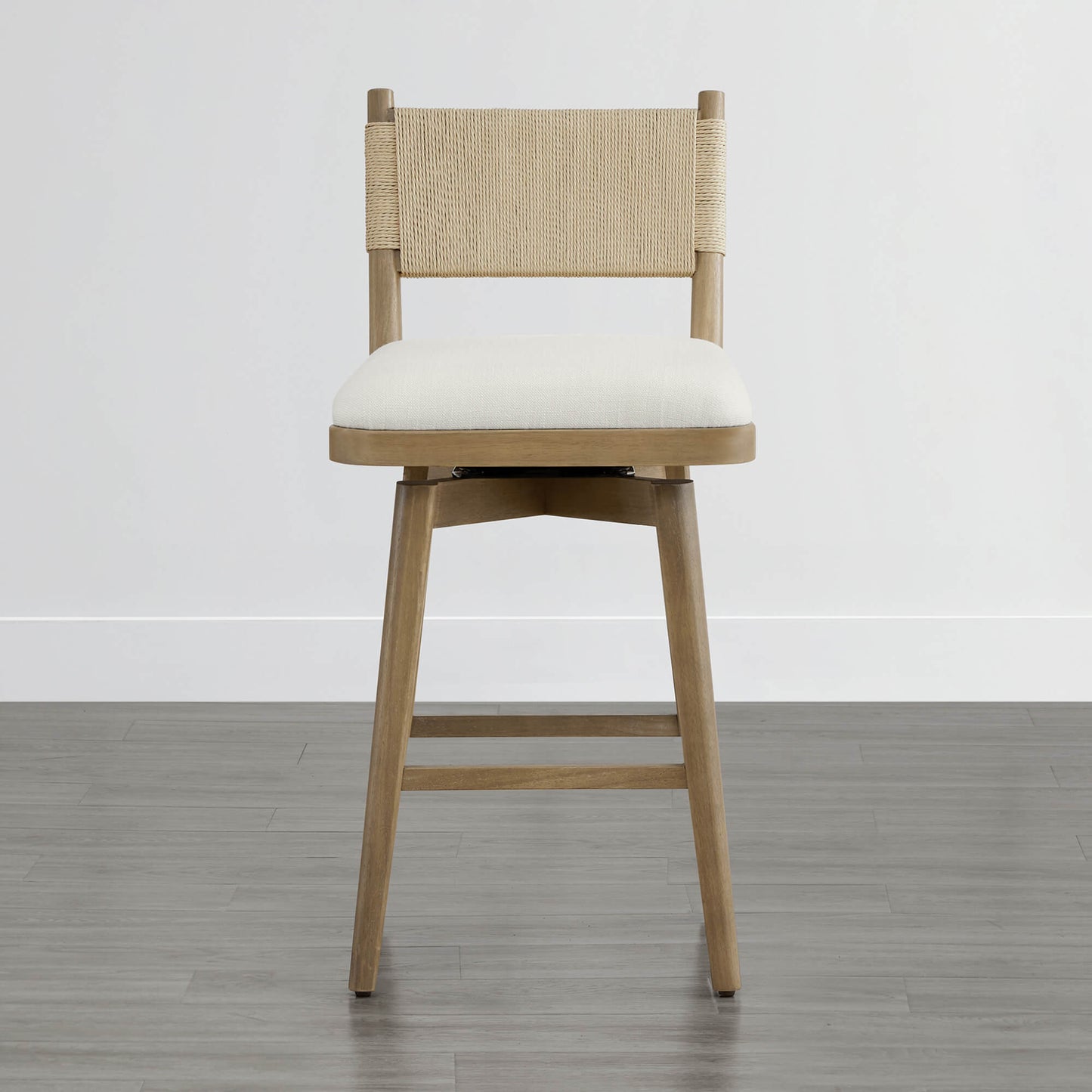 Woven Swivel Counter Stool with Arcadia Design