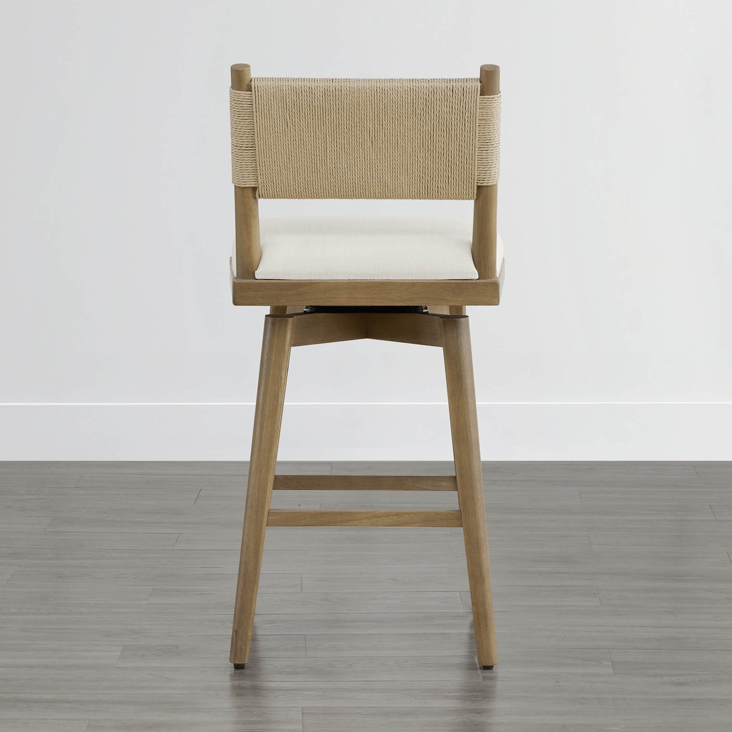 Woven Swivel Counter Stool with Arcadia Design