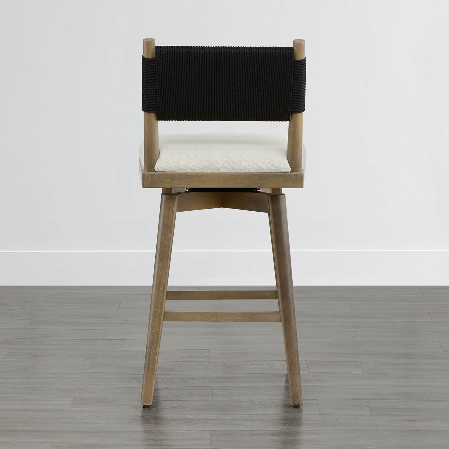 Woven Swivel Counter Stool with Arcadia Design