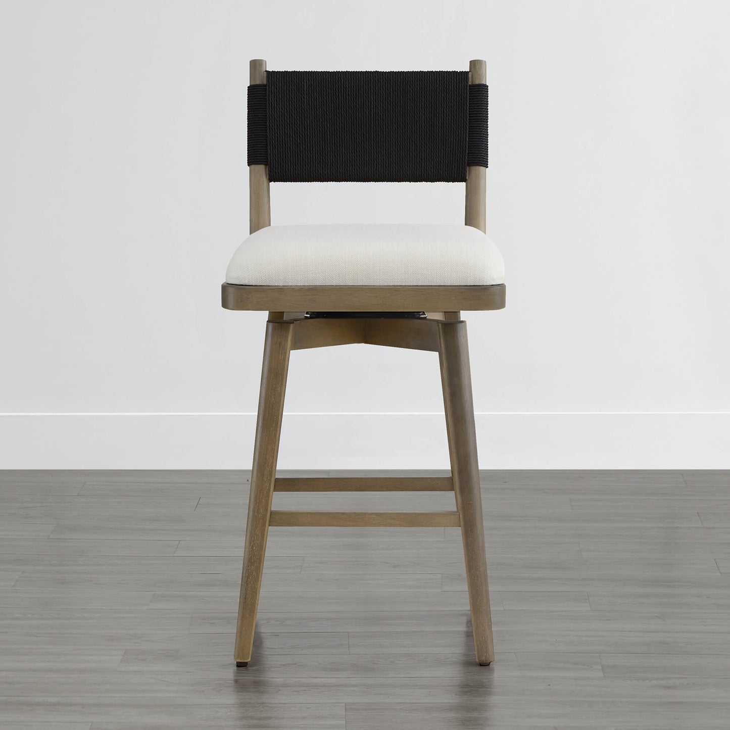 Woven Swivel Counter Stool with Arcadia Design