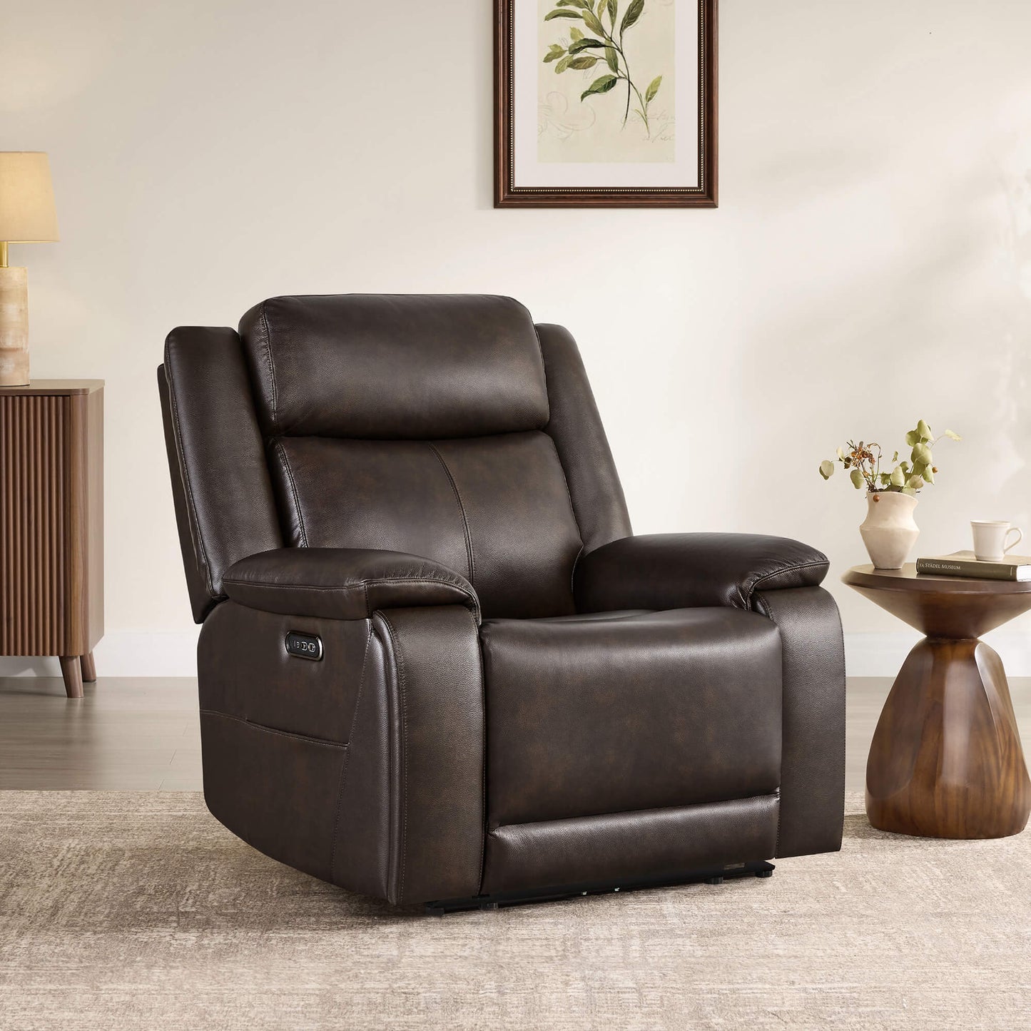 Zero Wall Hugger Recliner with Built-In Cup Holder