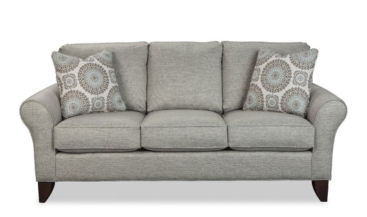 3-Seater Fabric Sofa with Rolled Arms in Zoey Design
