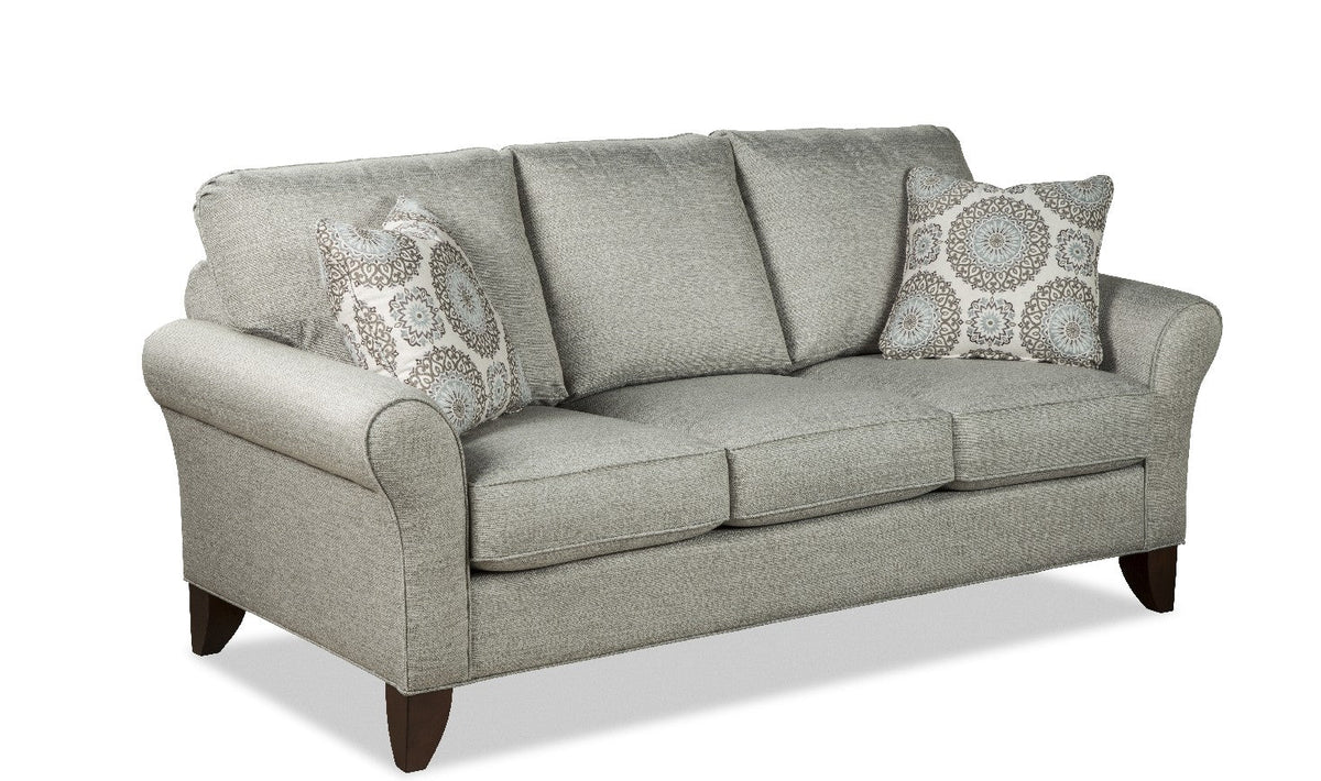 3-Seater Fabric Sofa with Rolled Arms in Zoey Design